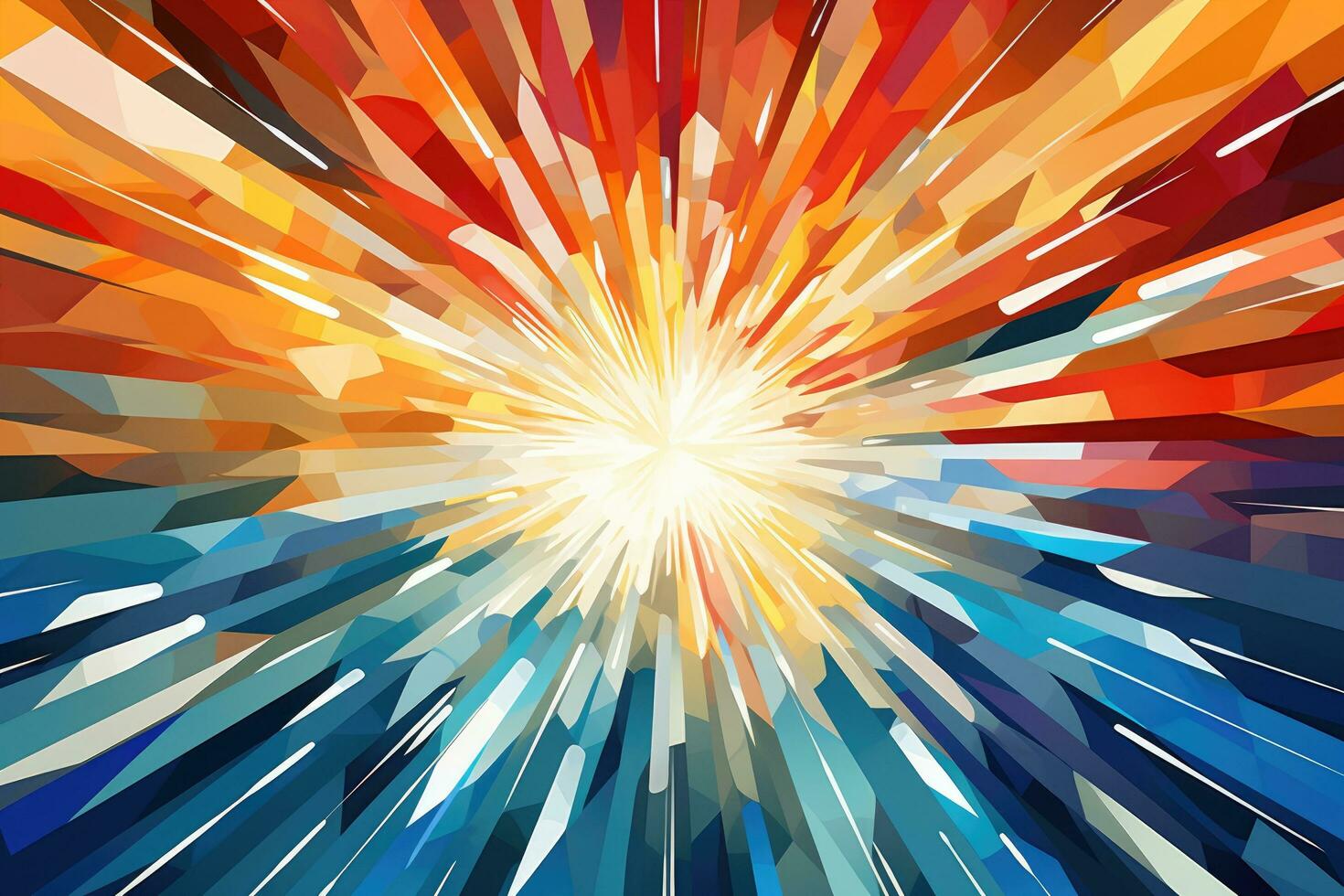 AI generated Abstract background with colorful rays. Vector Illustration. EPS 10, Abstract geometric background with a design resembling an explosion of power, AI Generated photo