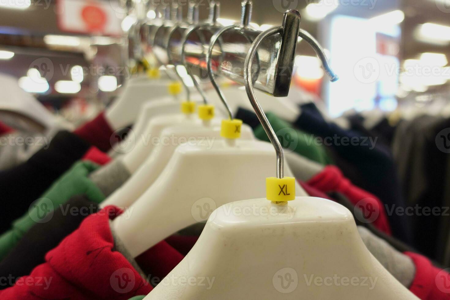 Size marker on the hanger. photo