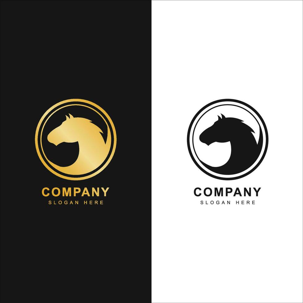 illustration vector graphic of horse logo, logo horse, animal logo.