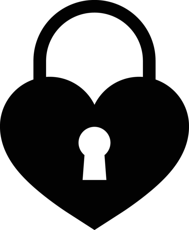 Love locks shaped like a heart. Valentines day vector
