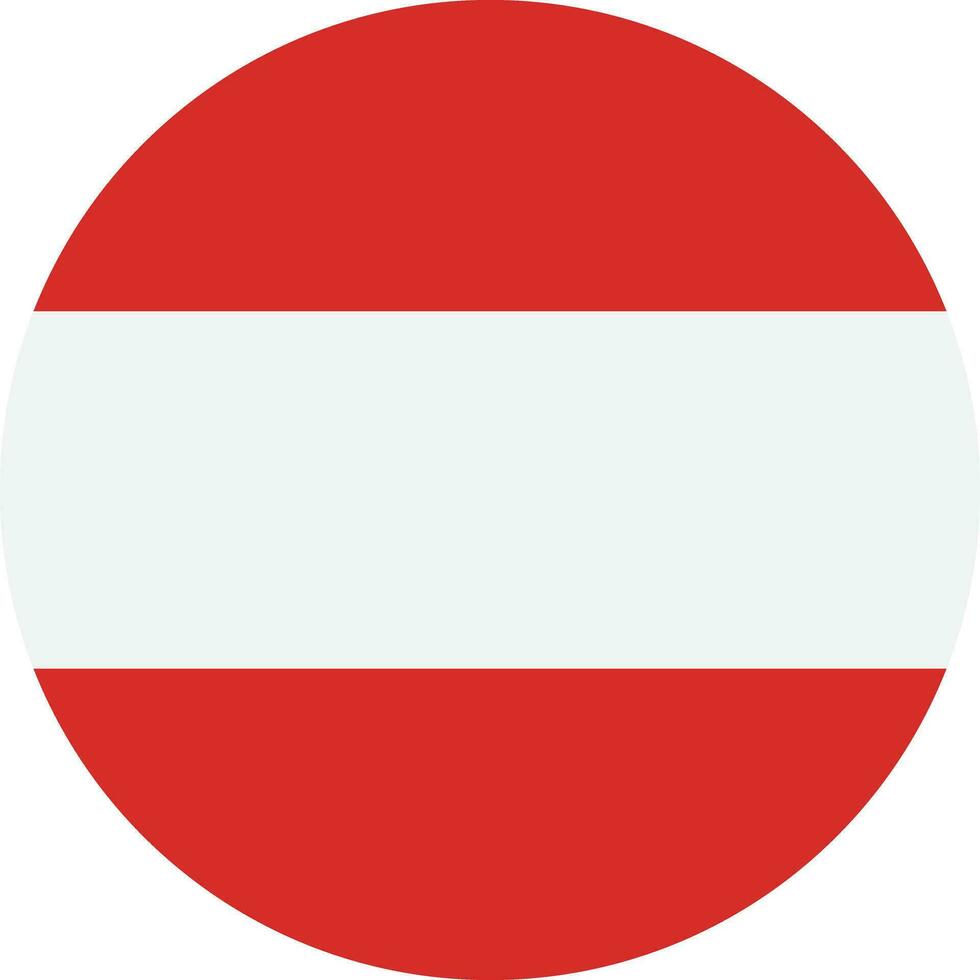 Round Austria flag . Austria flag button vector isolated on white background