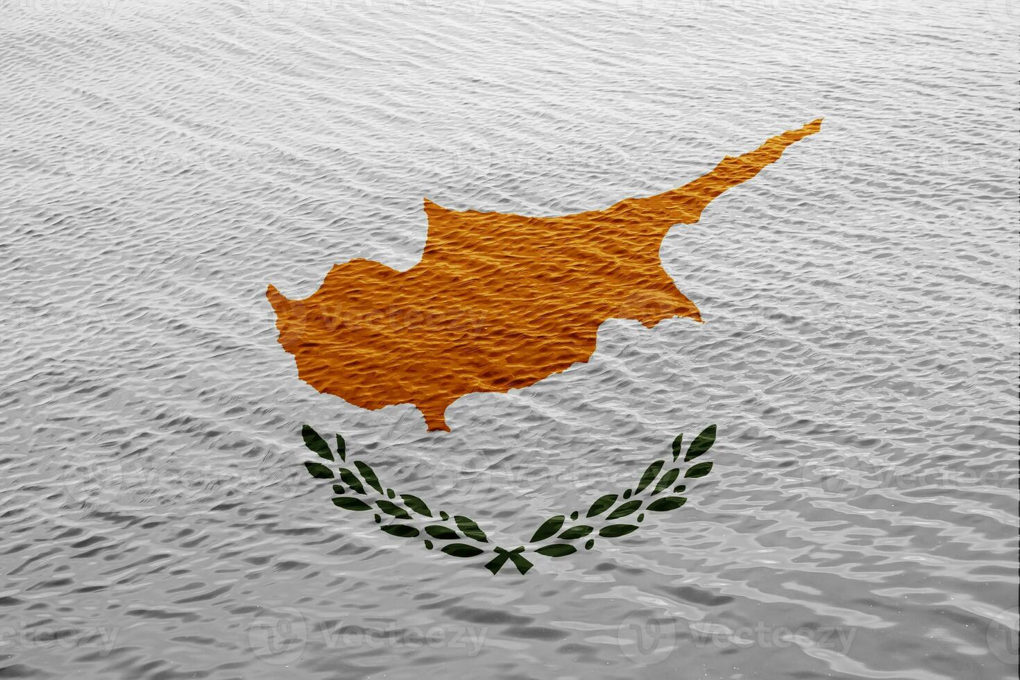 Flag of Republic of Cyprus on a textured background. Concept collage. photo