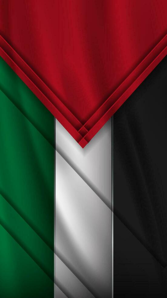 Artistic Palestine country flag in circular shape background vector