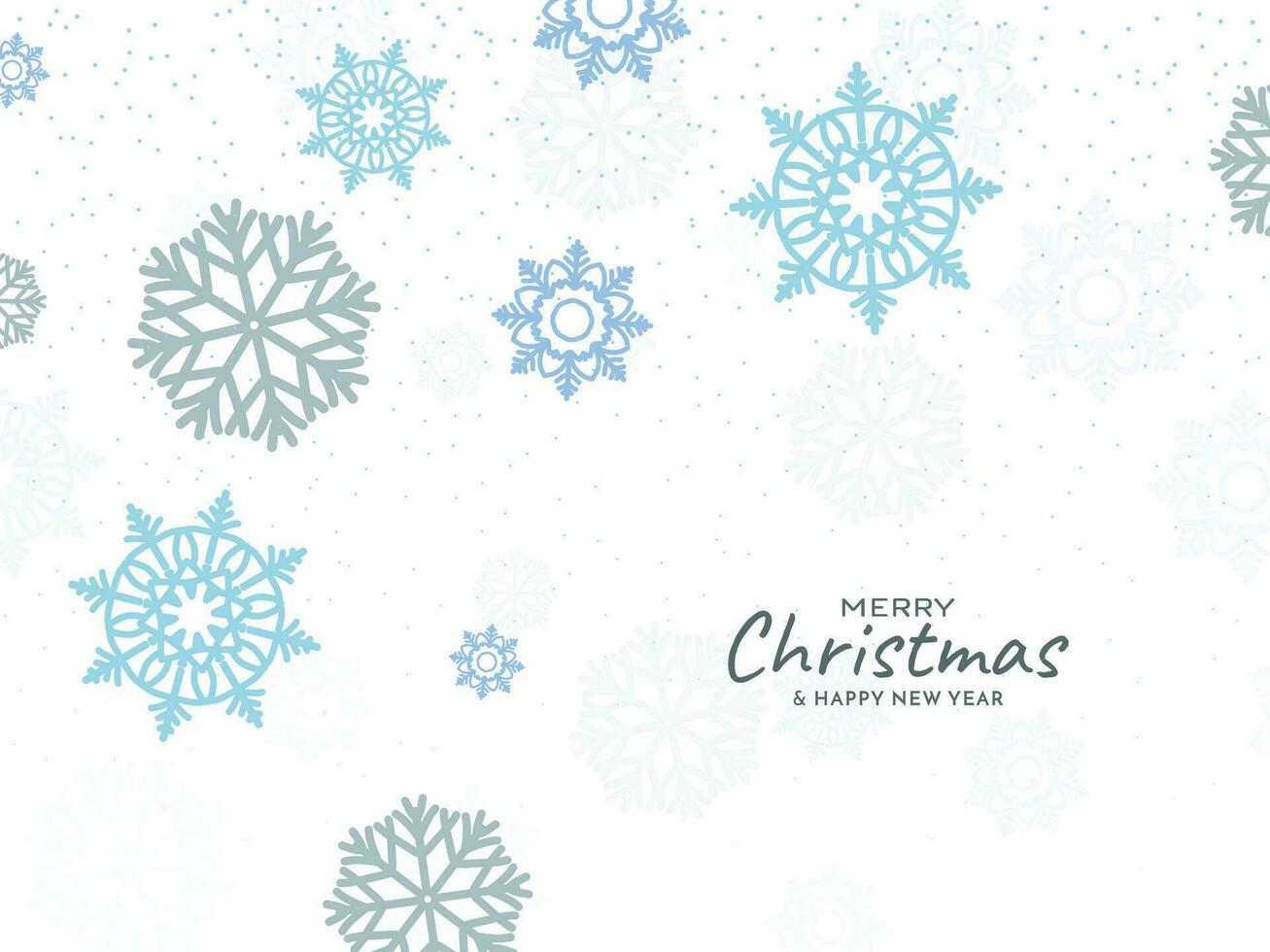 Merry Christmas cultural festival beautiful snowflakes background vector