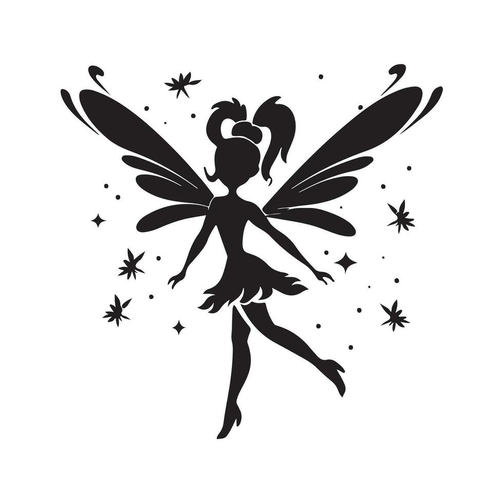 A black Silhouette Dancer set Clipart on a white background vector