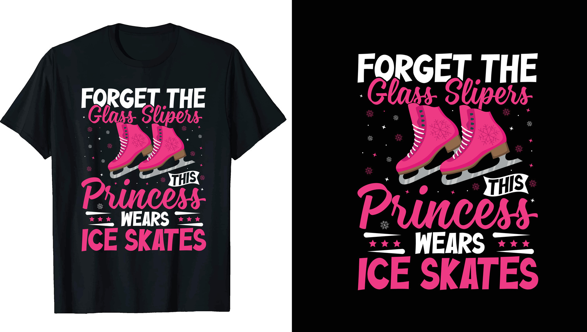 Roller derby Ice Skating Tshirt Design, Ice winter sports skates T