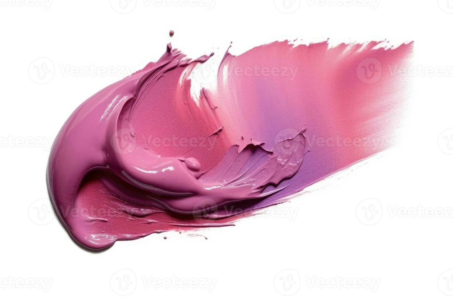 AI generated Lipstick smear smudge swatch isolated on white background. AI Generative photo