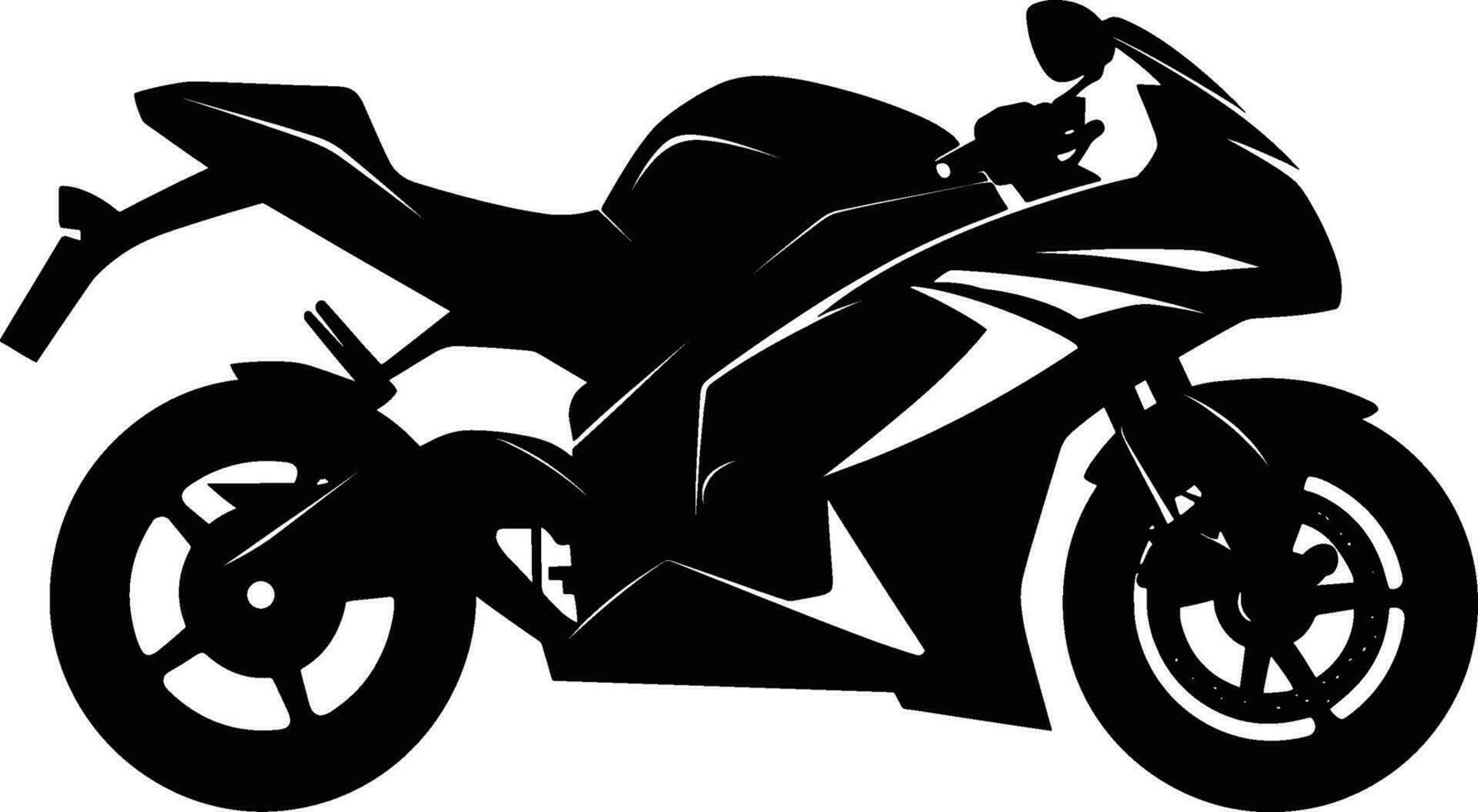 simple classic and vintage motorcycle silhouette. AI generated illustration. vector