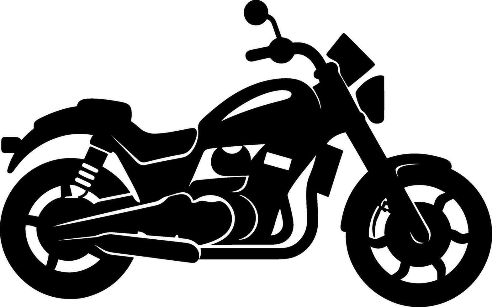 simple classic and vintage motorcycle silhouette. AI generated illustration. vector