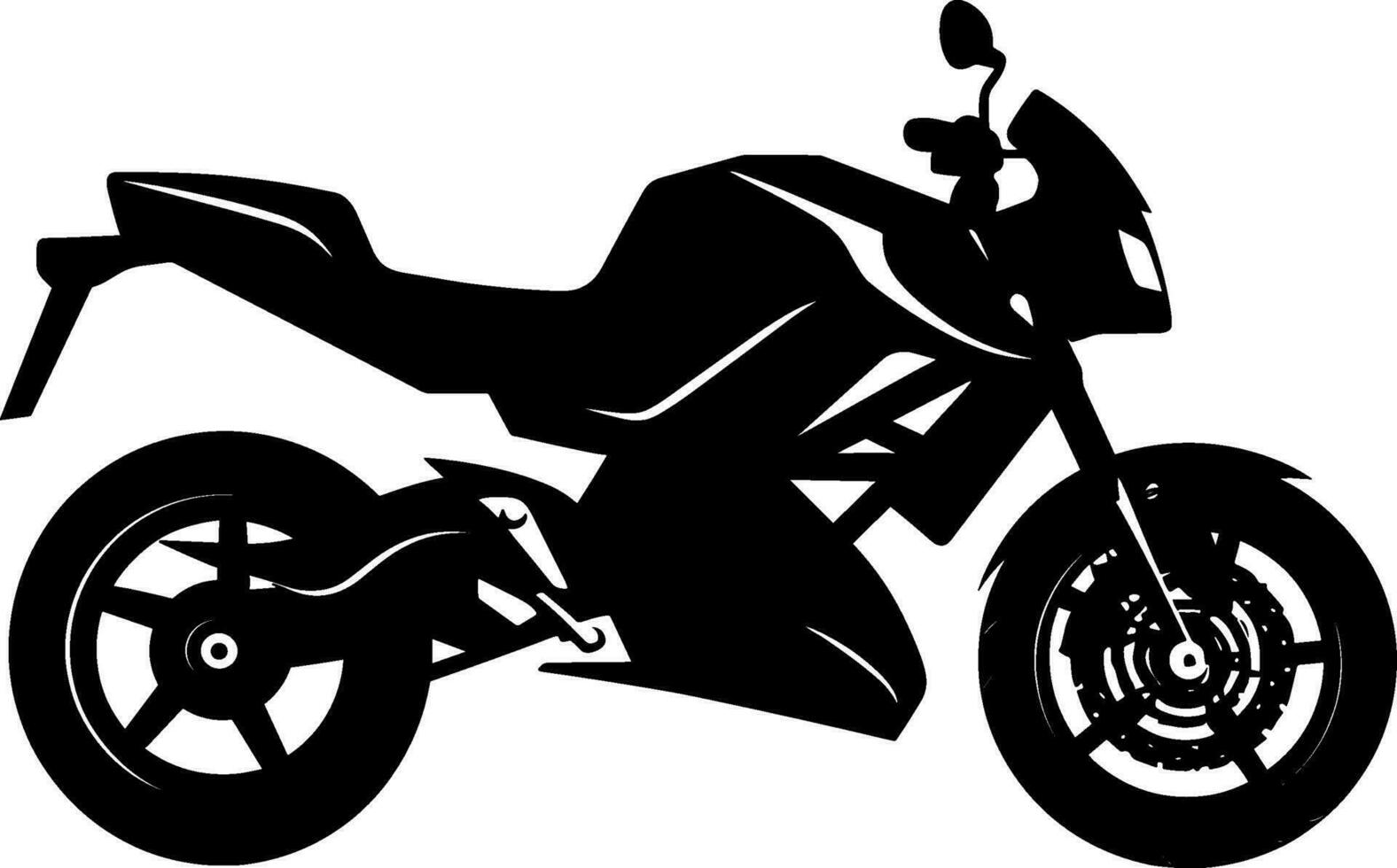 silhouette of motorbike side view vector design. AI generated illustration.