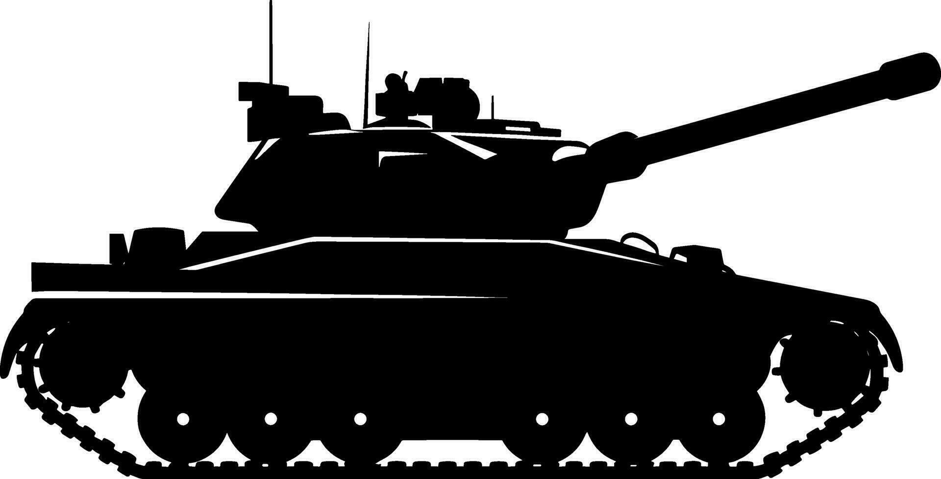 Tank icon vector illustration. Military tank silhouette for icon, symbol or sign. Tank destroyer symbol for design about military. AI generated illustration.