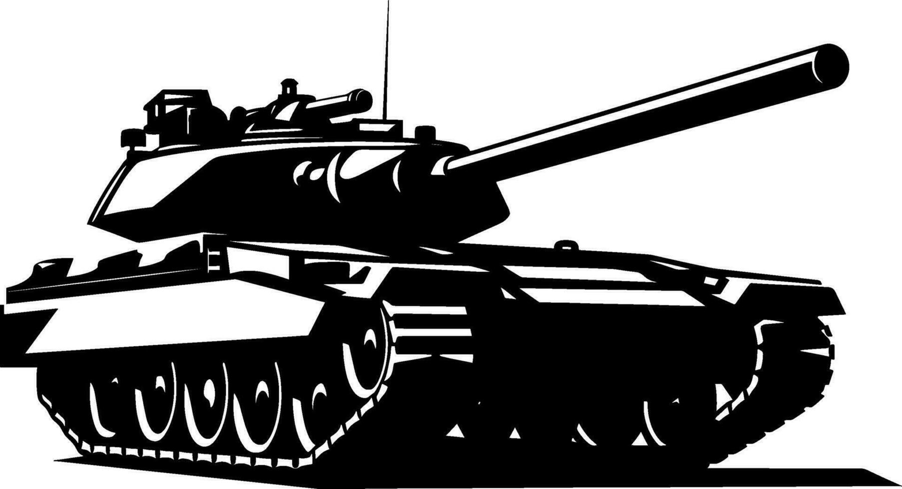 Tank icon vector illustration. Military tank silhouette for icon, symbol or sign. Tank destroyer symbol for design about military. AI generated illustration.