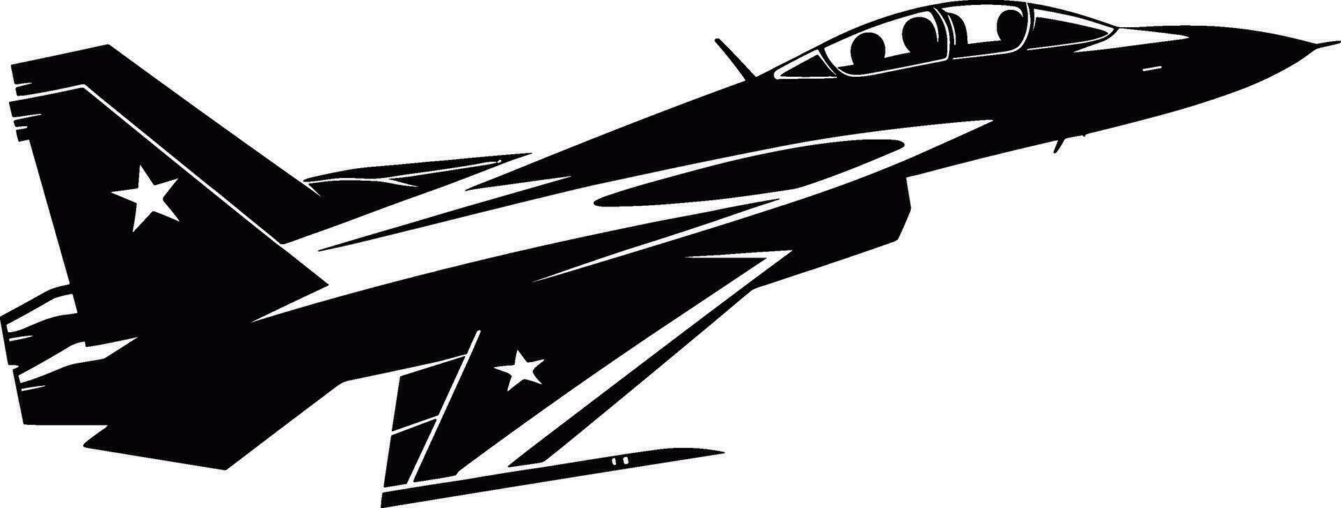 Jet fighter icon. Vector airplane silhouette isolated on white background. AI generated illustration.