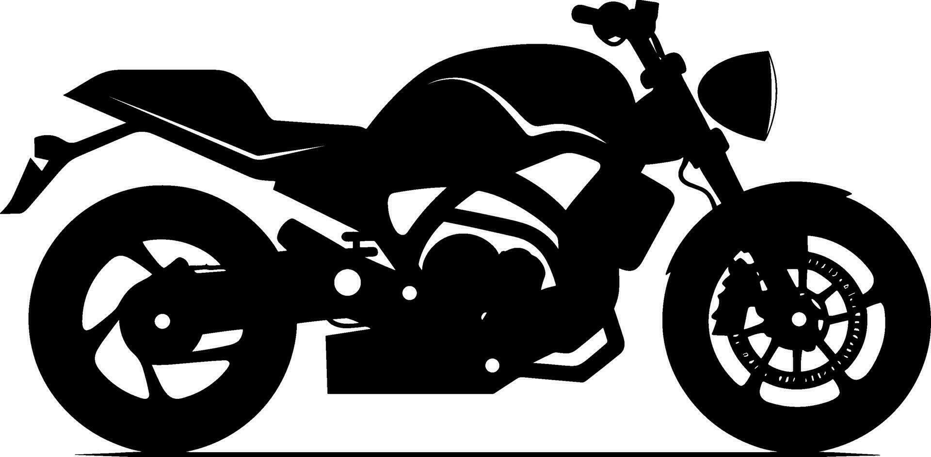 silhouette of motorbike side view vector design. AI generated illustration.