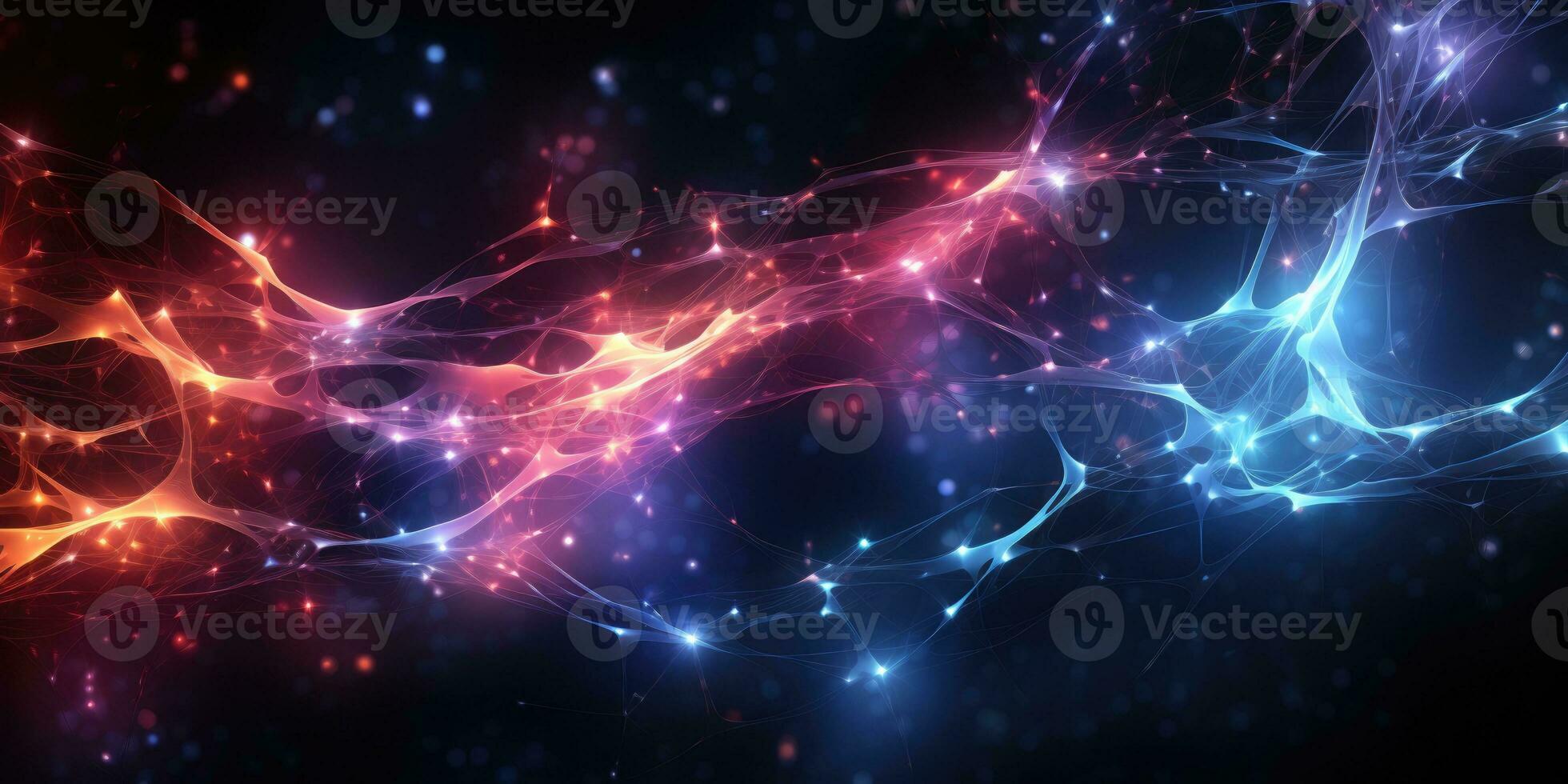 AI generated abstract neural background. ai generated photo