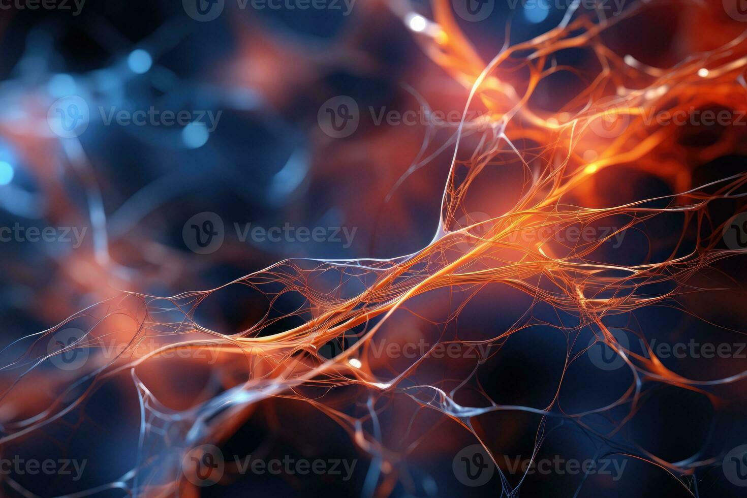 AI generated abstract neural background. ai generated photo