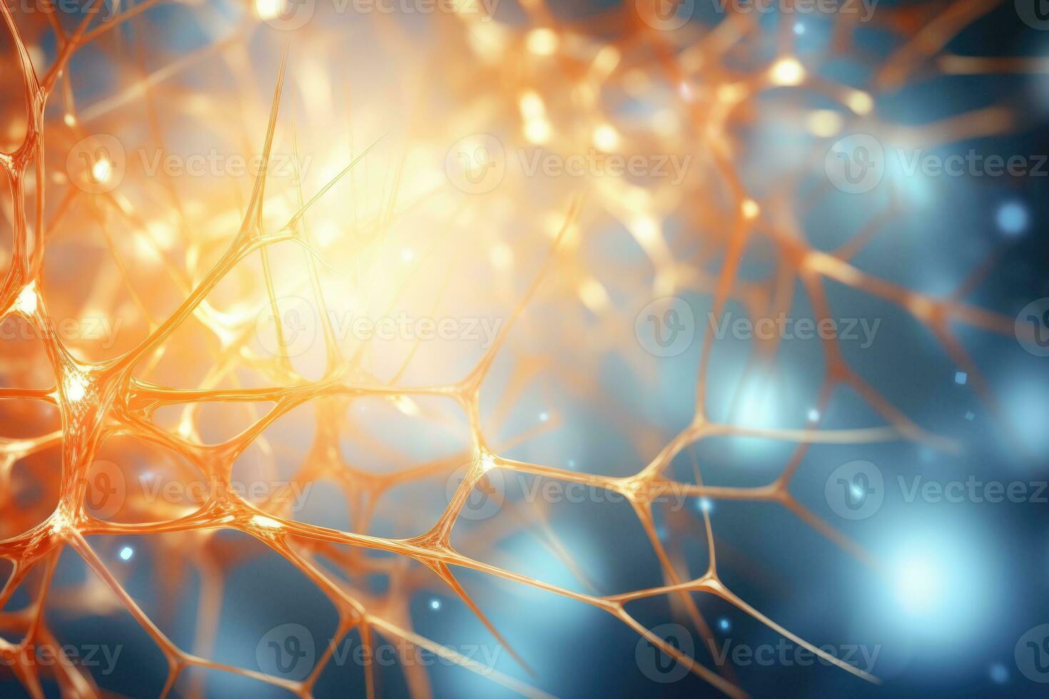 AI generated abstract neural background. ai generated photo