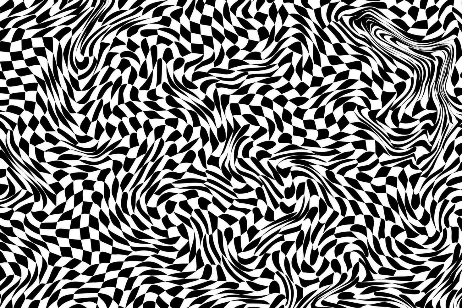 distorted black and white waves background vector
