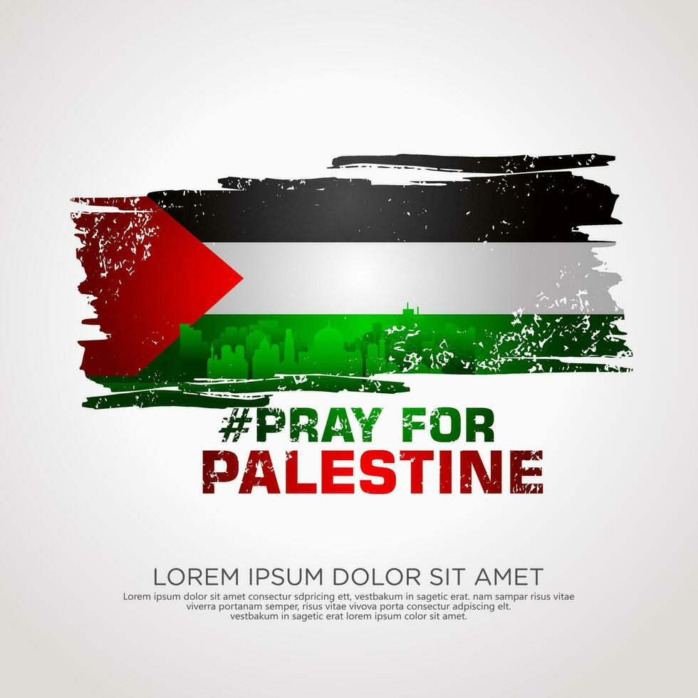 Palestinian sympathy campaign  greeting card vector
