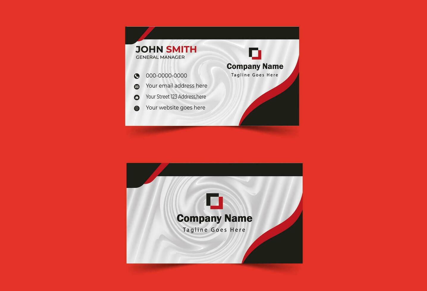Simple business card design vector