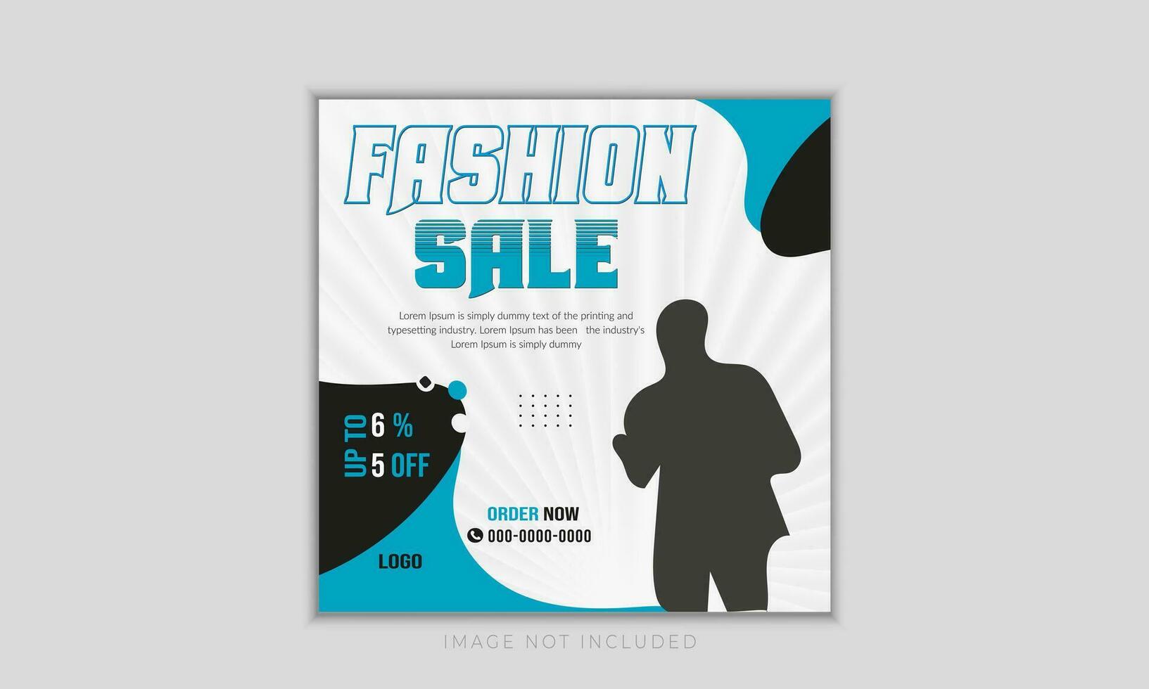 Fashion sale social media poster design vector