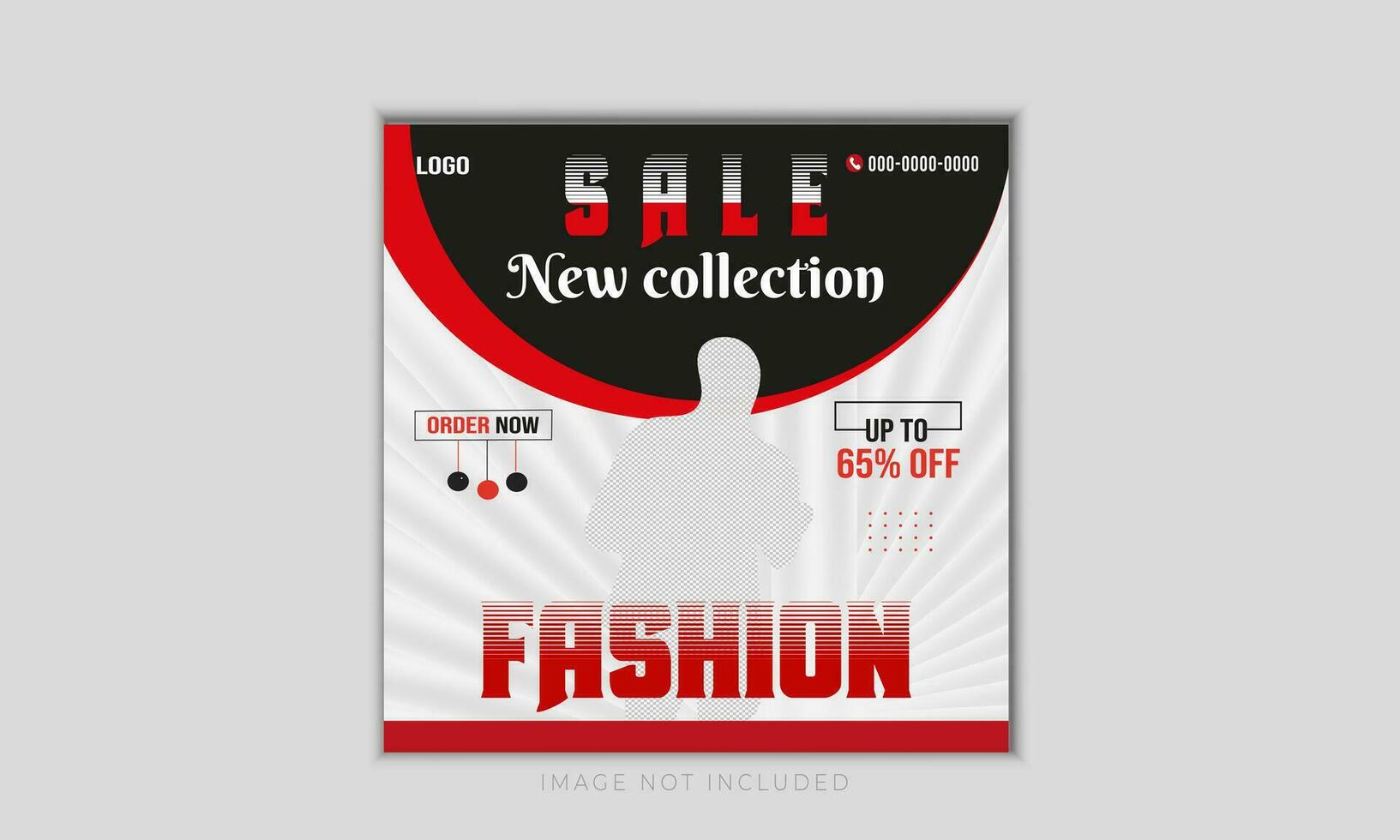 Fashion sale social media poster design vector