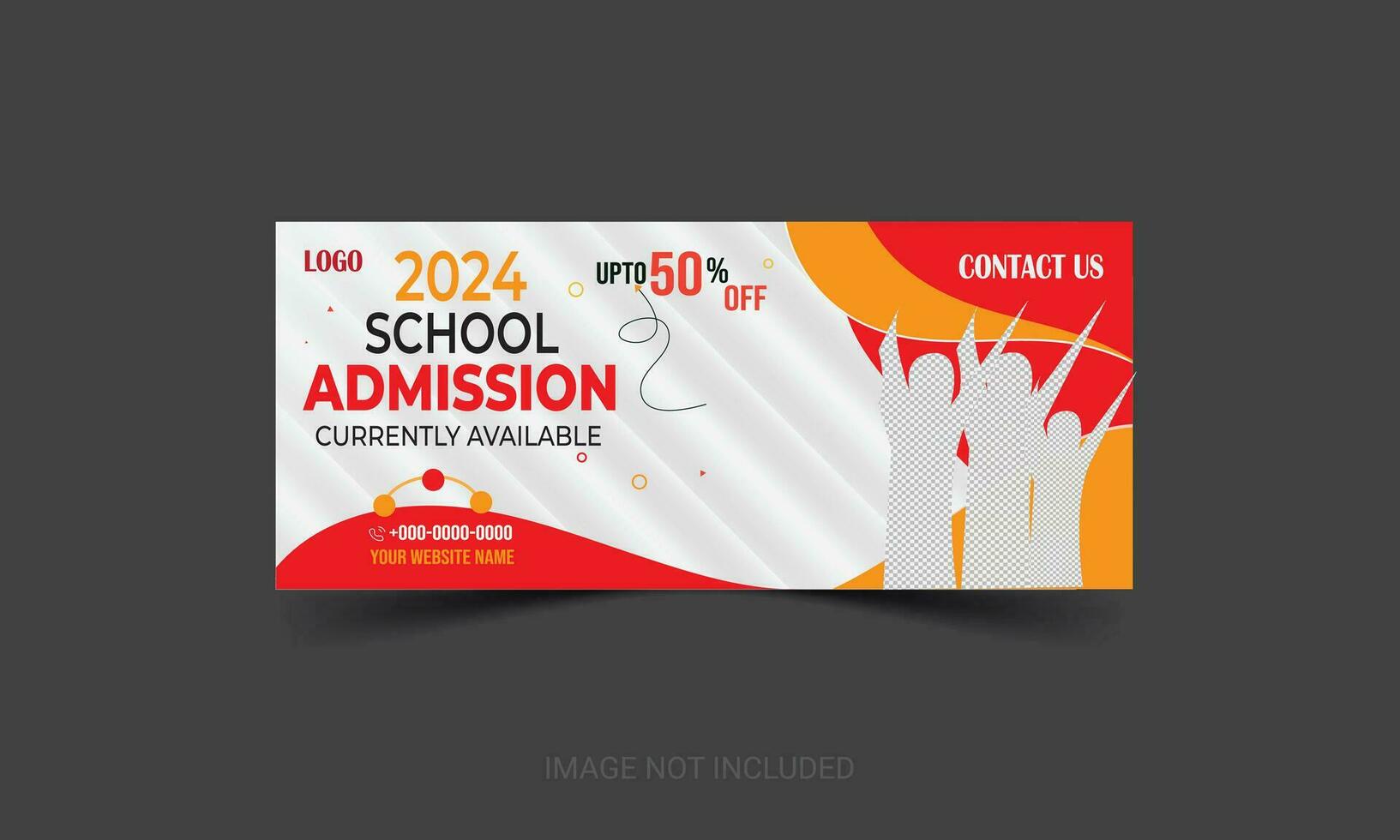 Admission sale billboard design or web banner vector