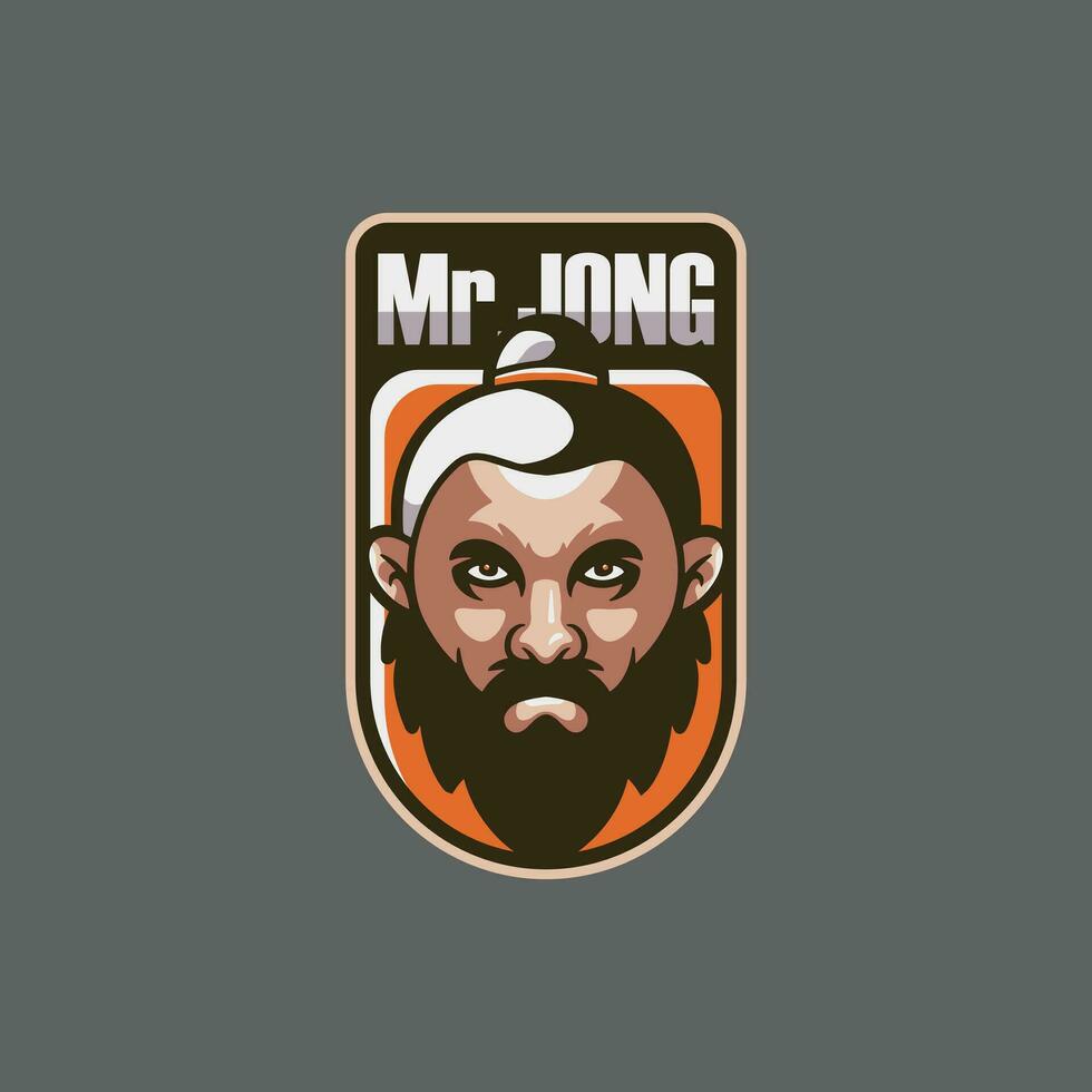Mr. Jong vector mascot logo illustration