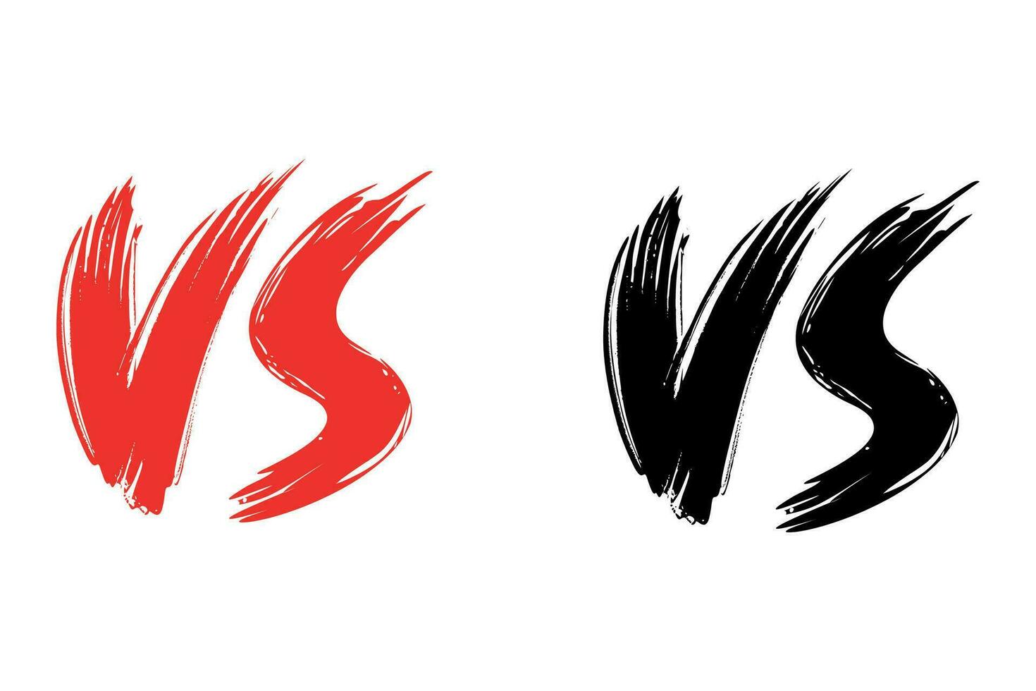 Versus sign, fight competition, VS letter, battle vs match. vector