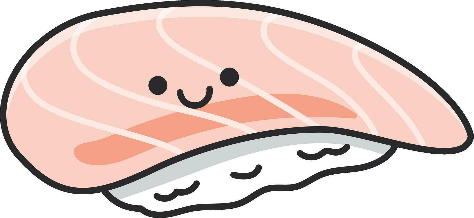 Illustration of a suzuki sushi, isolated on a white background. vector