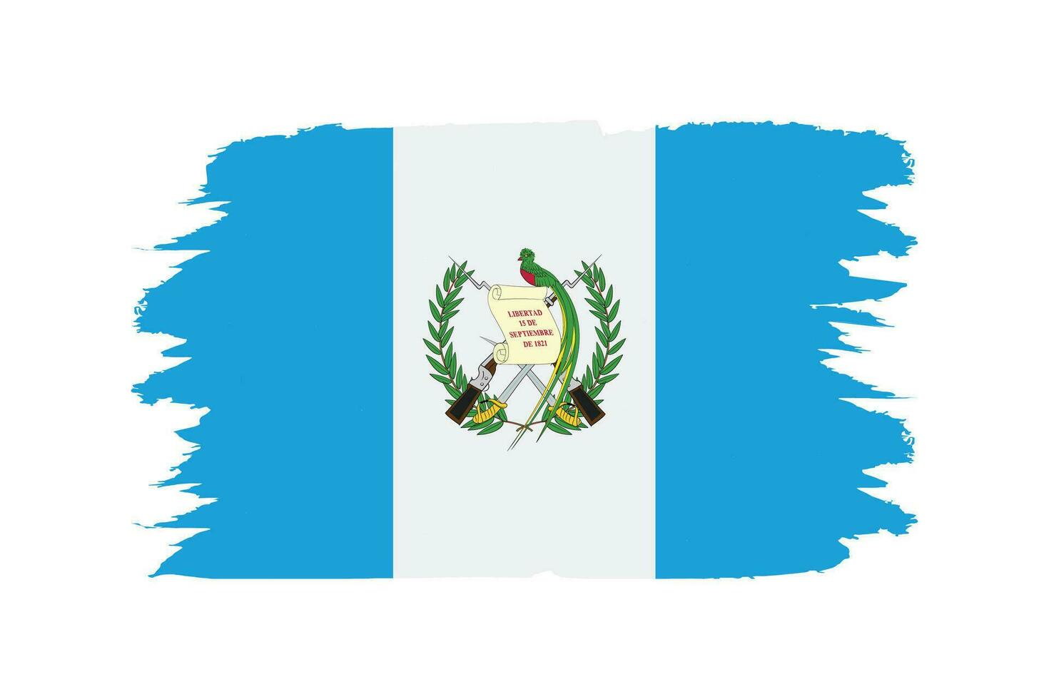 A detailed and accurate vector illustration of Guatemala's colored flag