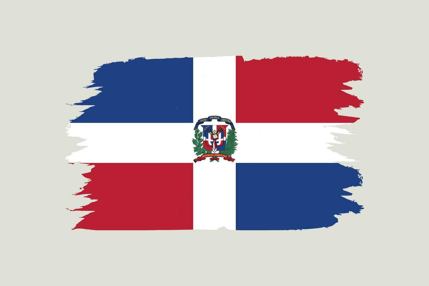 The flag of the Republic of Dominican Republic as a vector illustration