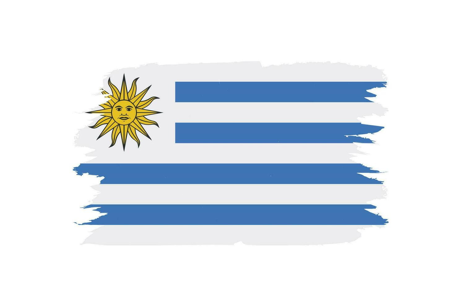 The flag of the Republic of Uruguay as a vector illustration