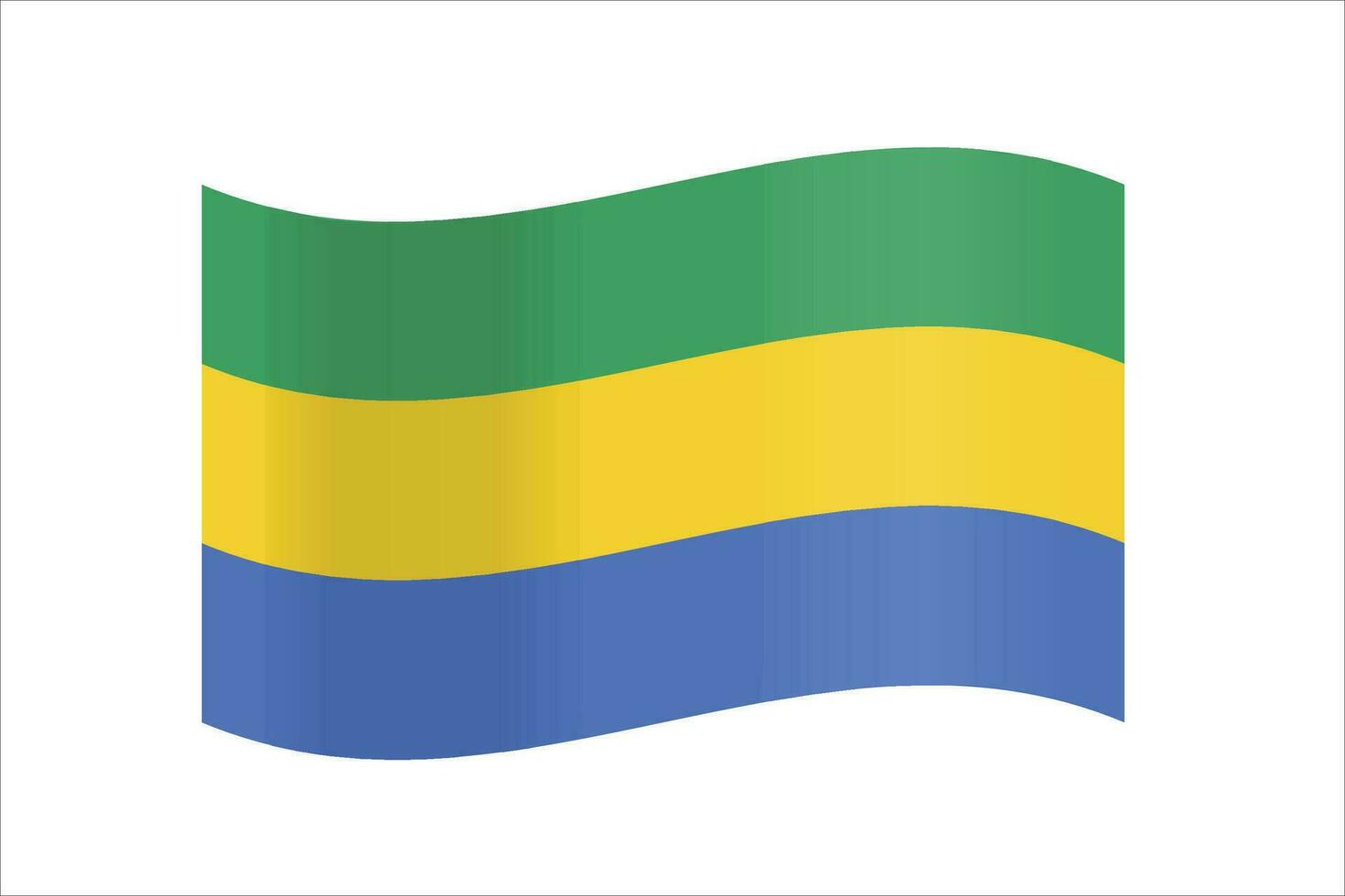 Vector illustration of the flag of Gabon