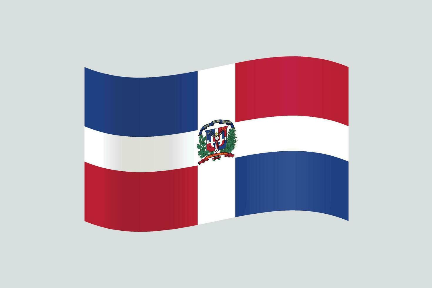 The flag of the Republic of Dominican Republic as a vector illustration