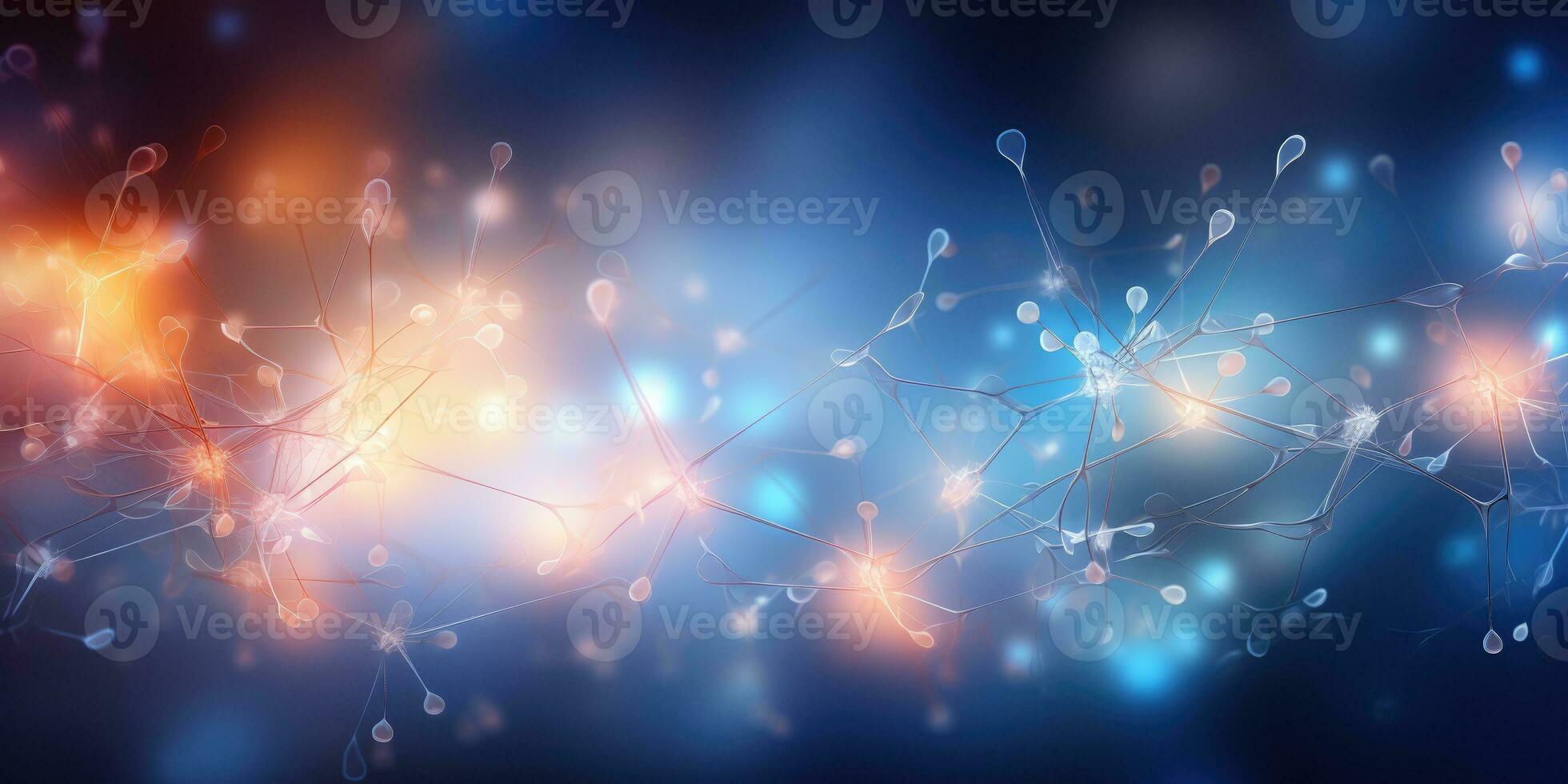 AI generated abstract neural background. ai generated photo