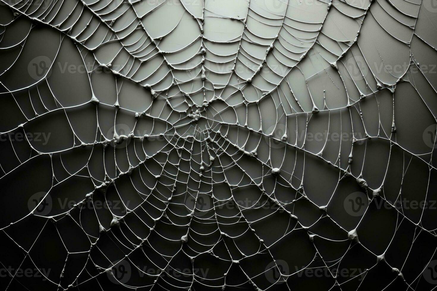 AI generated cobweb macro on dark background. ai generated photo