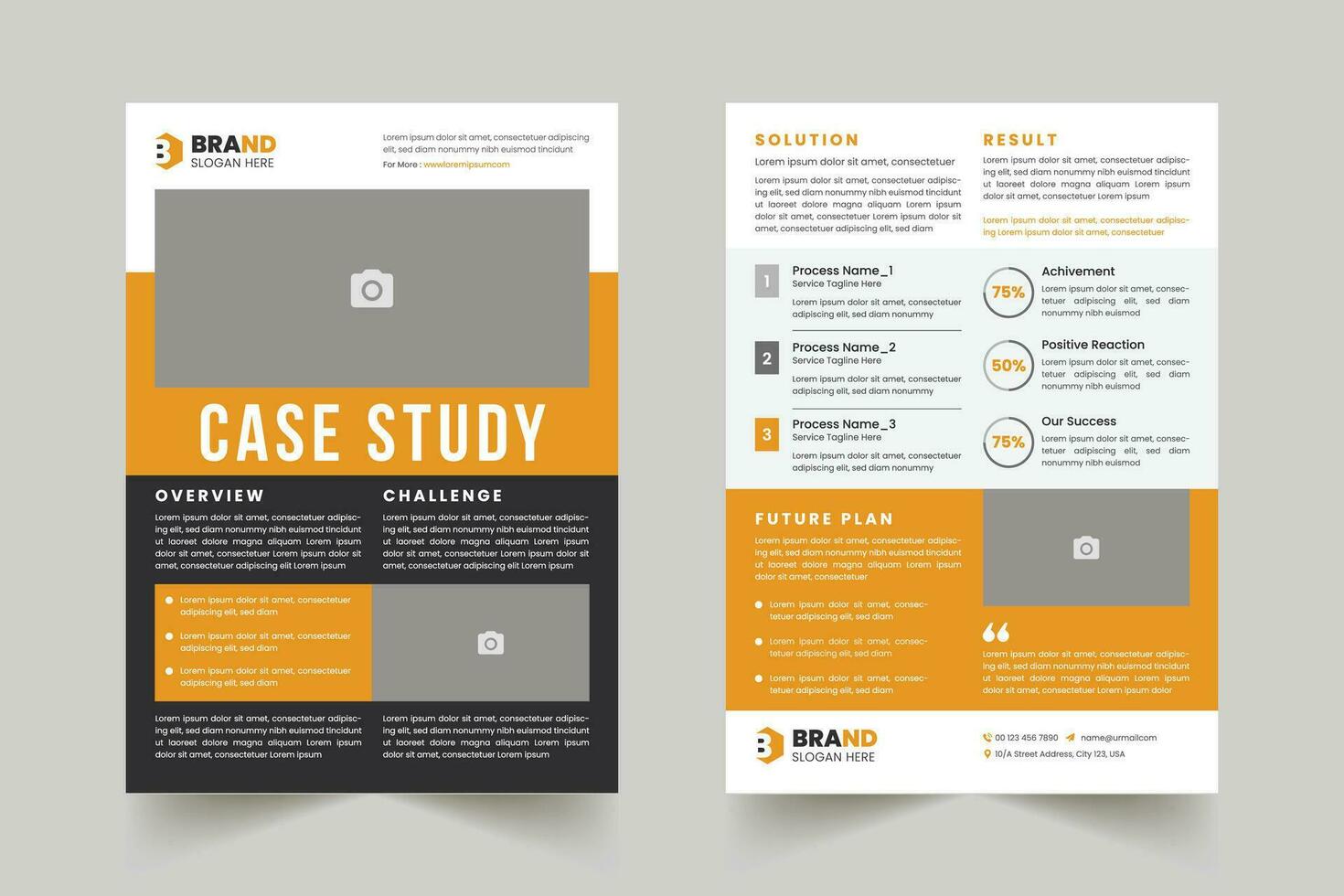 Case Study template with minimal design, Corporate Case Study Template, Poster design with Case Study vector