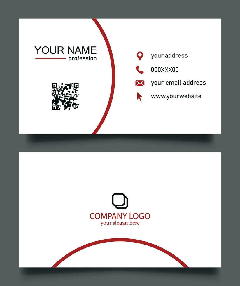 professional minimal business card design. professional stationary brand identity business card. vector