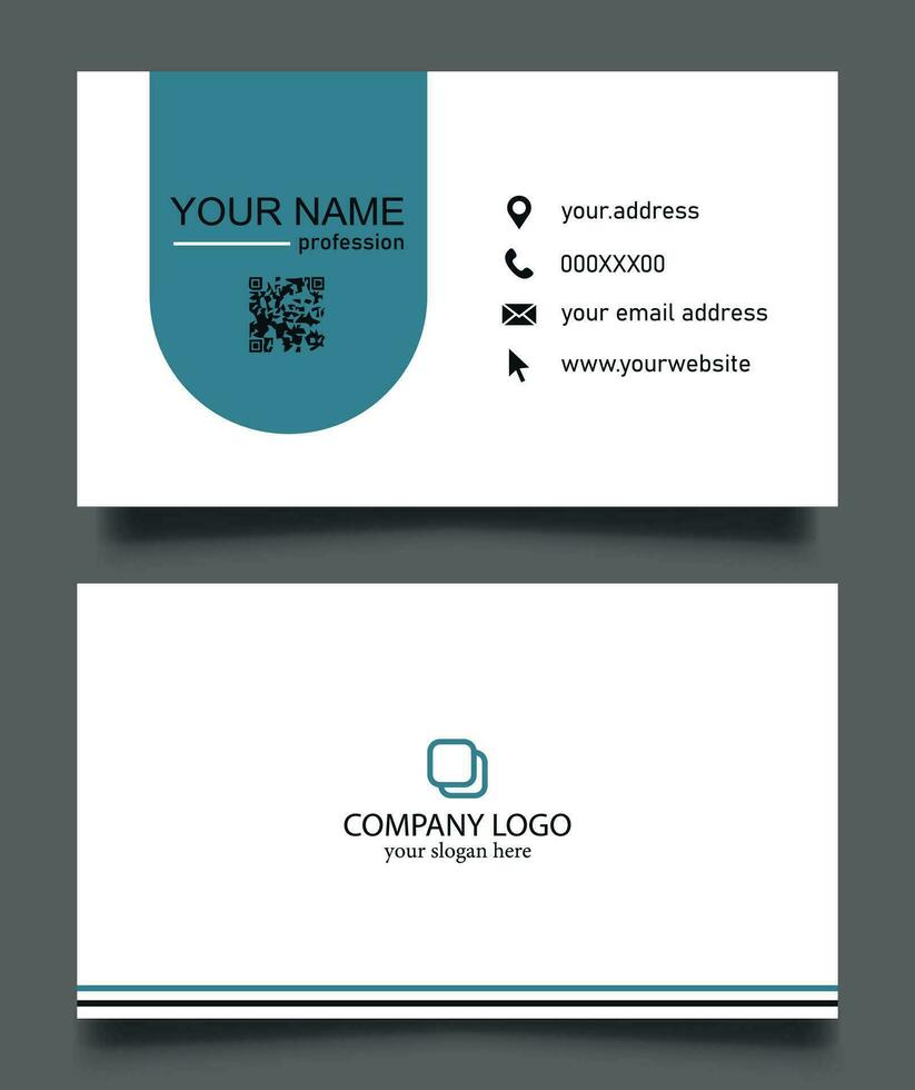 professional minimal business card design. professional stationary brand identity business card. vector
