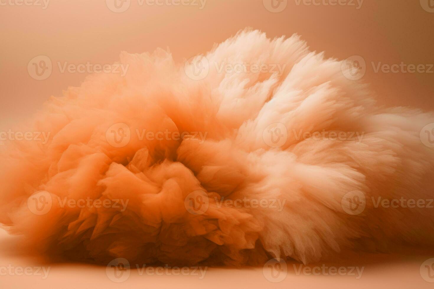 AI generated abstract fur background, concept color of the year 2024 Peach Fuzz. AI Generated photo