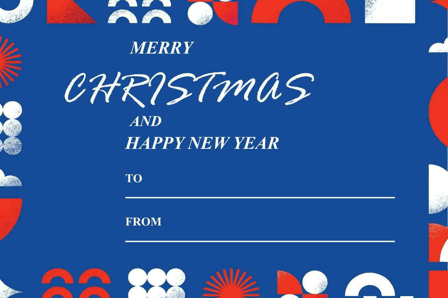 Merry Christmas and Happy New Year 2024 Greeting Card vector