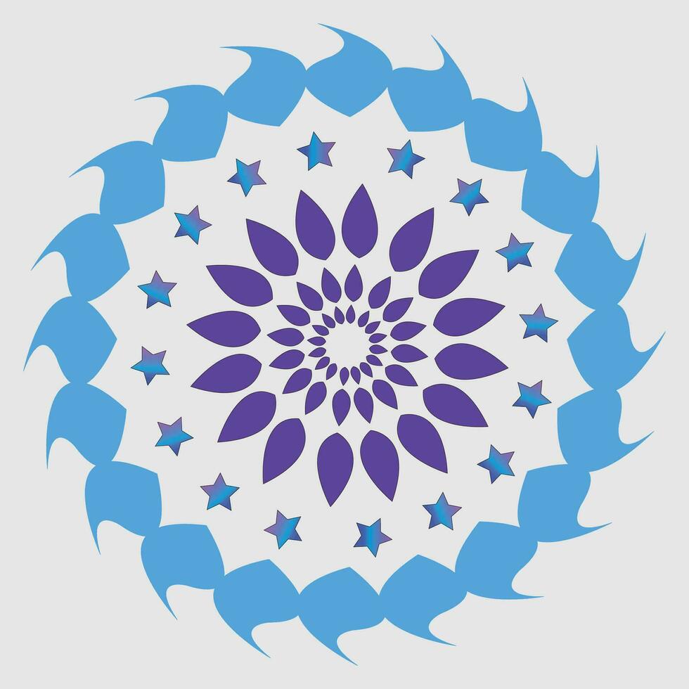 Flower Bloom Radial Patterns vector