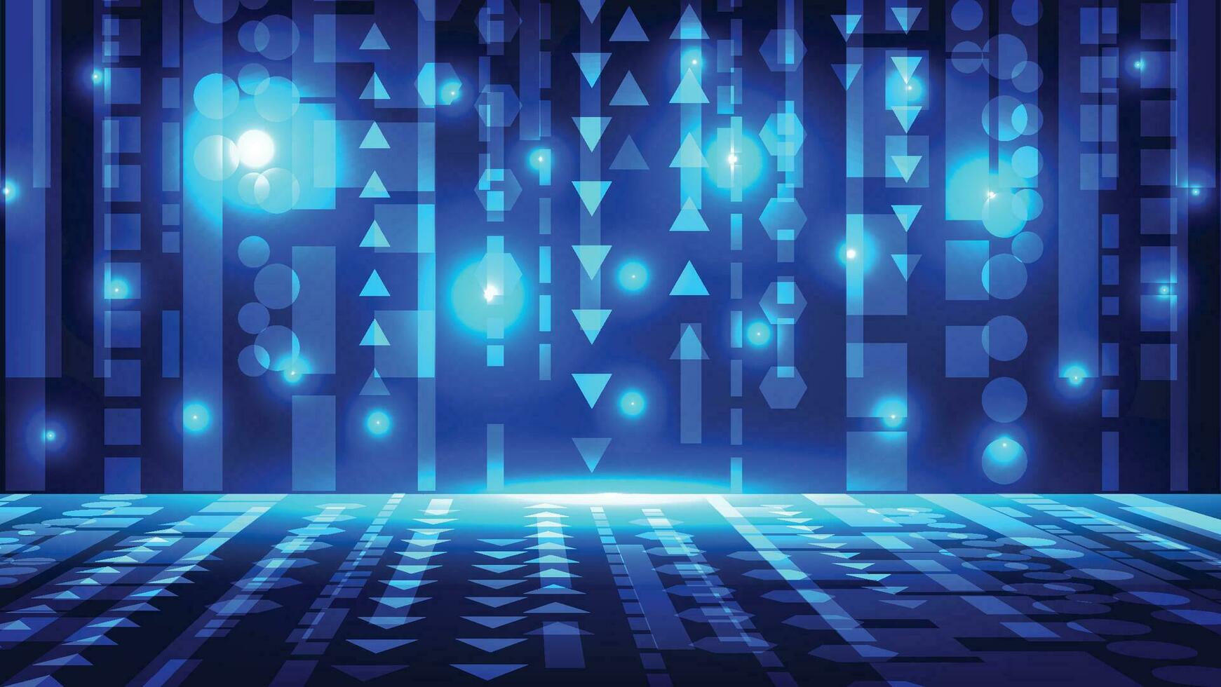 abstract futuristic Hi tech background with blue laser lighting vector