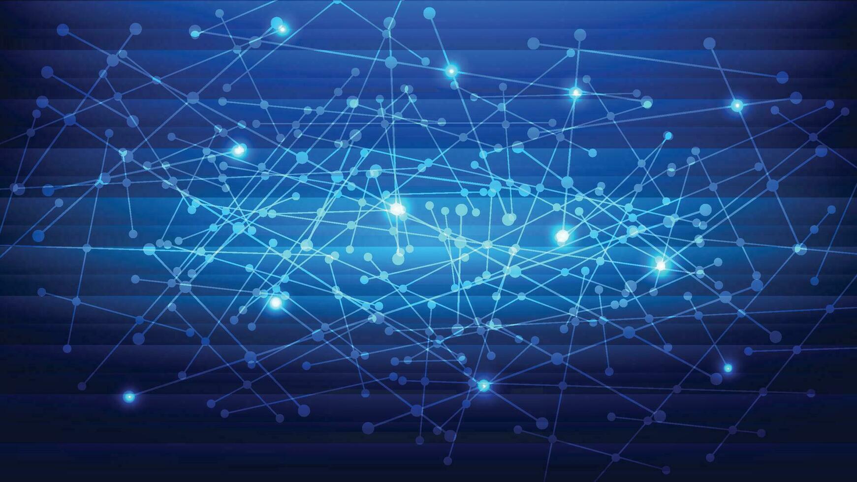 abstract futuristic technology background. line and dot connection as network with blue light vector