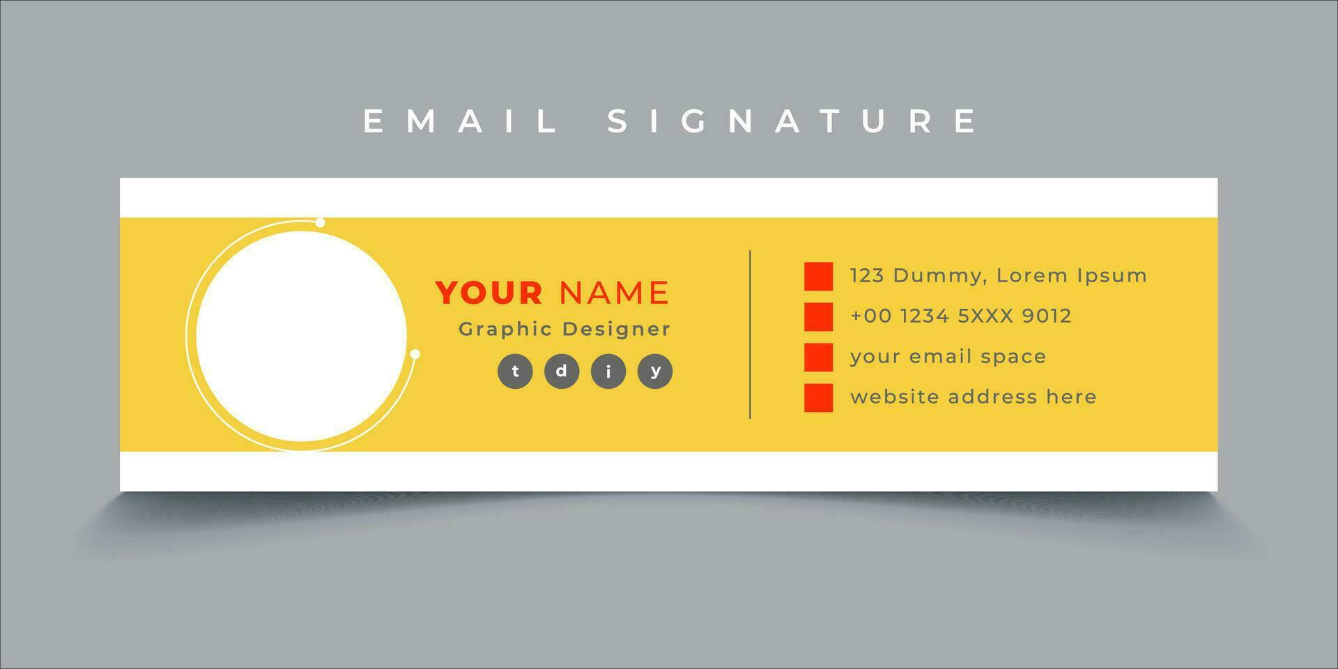 Digital, Modern email signature for all business, unique vector design template