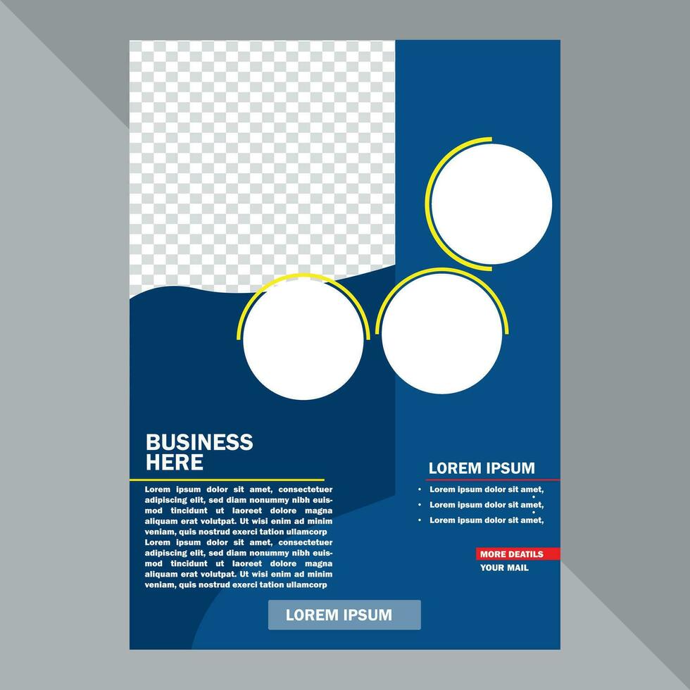 Creative blue modern business flyer template Free Vector