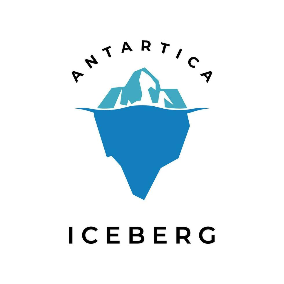 iceberg montar logo vector ilustración modelo icono gráfico diseño