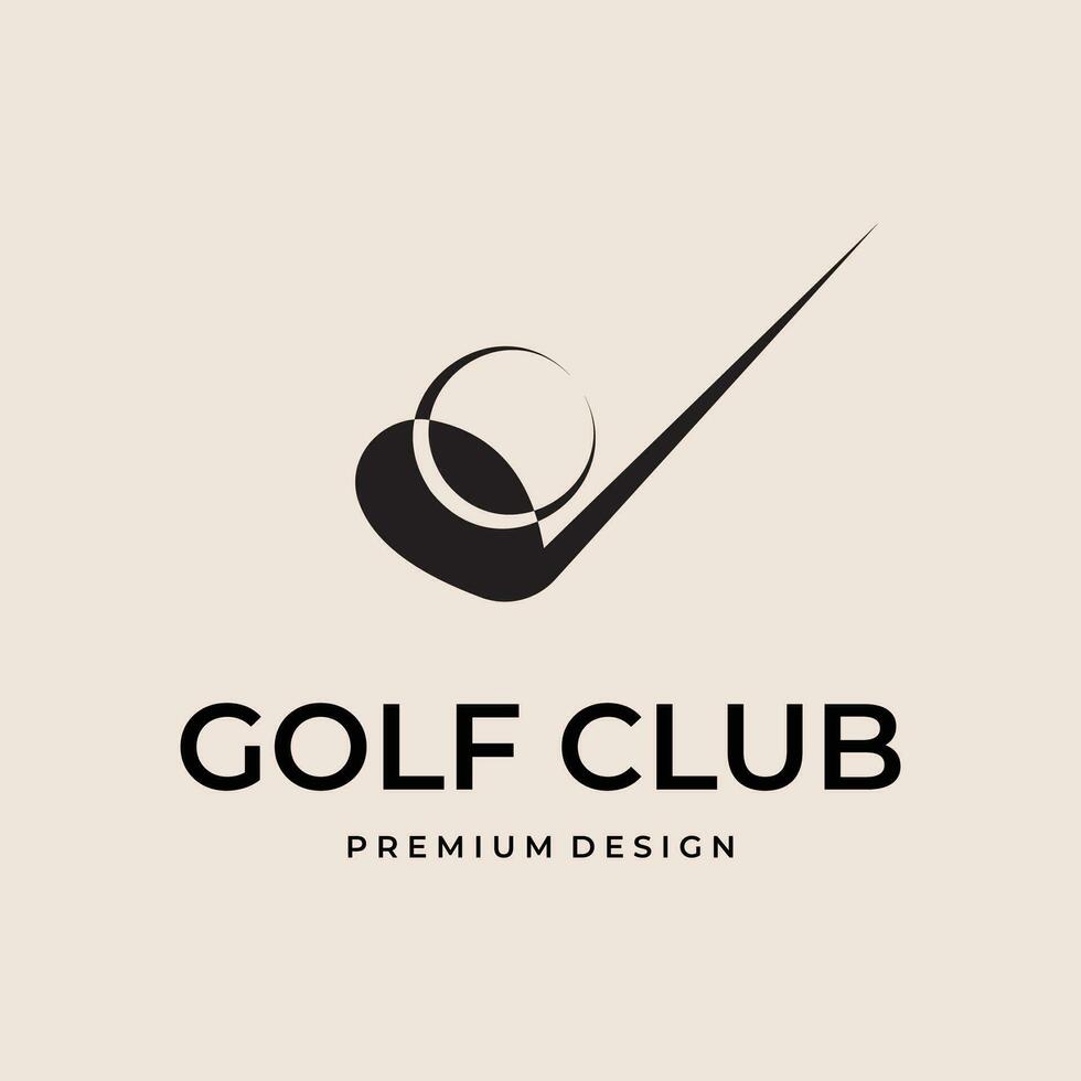 golf modelo logo vector sencillo diseño para golf club