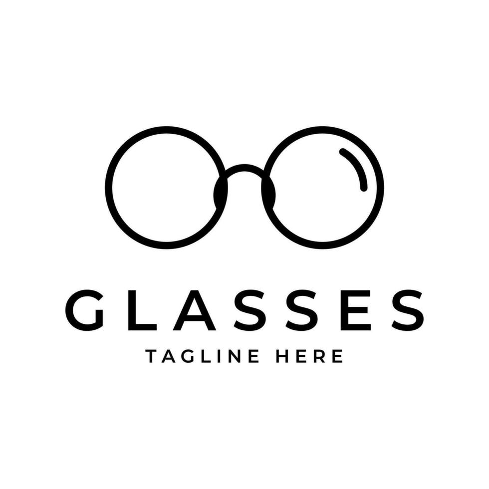 ojo glasess logo, gafas logo línea Arte vector sencillo ilustración modelo icono gráfico diseño